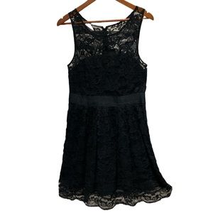 BB Dakota Black Lace Mini Dress Size 10 Women's